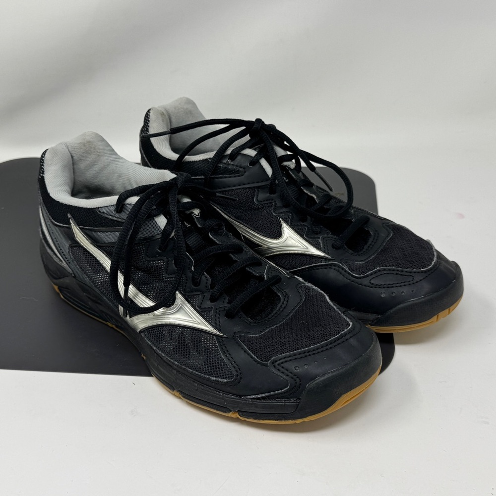 MIZUNO Wave Supersonic Women's Black & Silver Indoor Volleyball Shoes 9.5 US